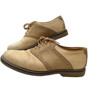 Peter Huber Tan Two Tone Leather Oxford Sz 9